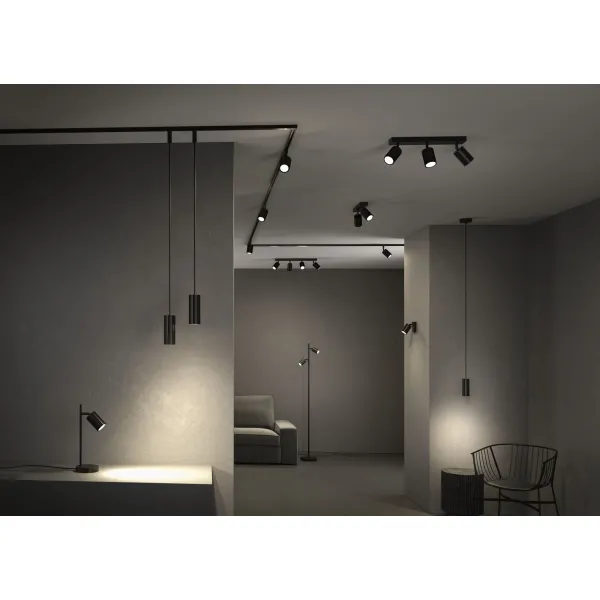 Spotlight GU10 4x10W Black LIRENA