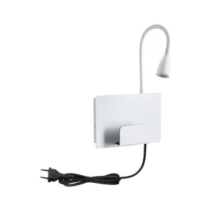 LED Wall luminaire Halina USB C 2,4W White matt