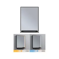LED mirror Miro IP44 180lm 11W Mirror/Black Matt