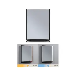 LED mirror Miro IP44 180lm 11W Mirror/Black Matt