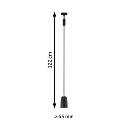URail Pendant light Cover GU10 max. 10W dimmable 230V Black matt