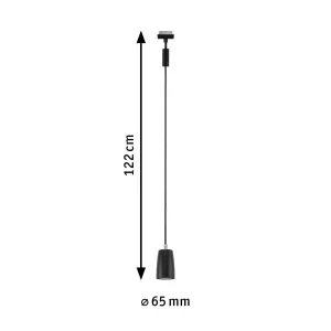 URail Pendant light Cover GU10 max. 10W dimmable 230V Black matt