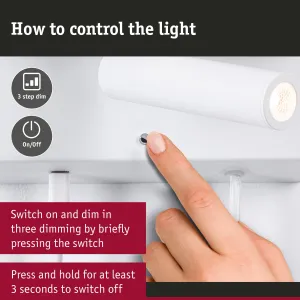 LED Wall luminaire Jerik USB C 2,4W dimmable Matt white