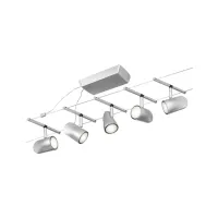 Cable lighting system GU5,3 max. 5x10W chrome matt Cup