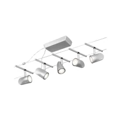Kaablivalgustussüsteem GU5,3 max 5×10W kroom-matt Cup
