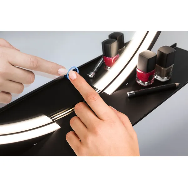 LED mirror Miro IP44 160lm 10,5W Mirror/Black matt