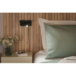 LED Wall luminaire Jerik USB C 2,4W dimmable Matt black