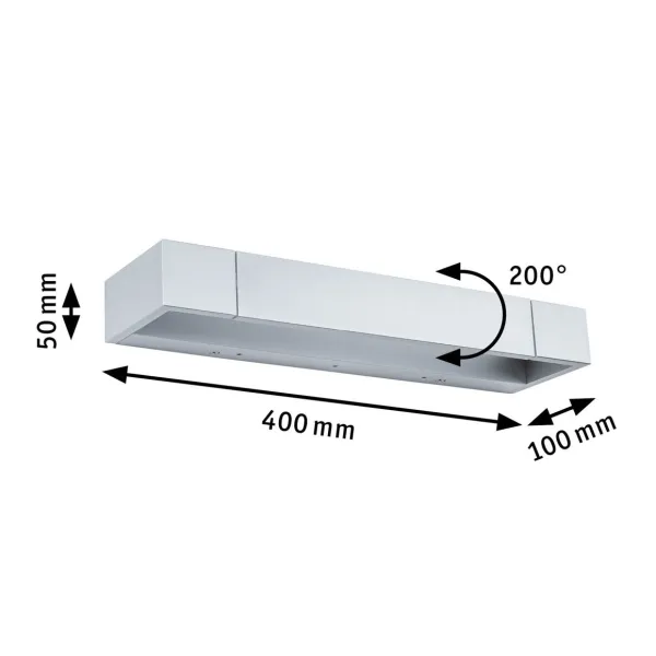 Kylpyhuoneen LED-seinävalaisin IP44 2700K 1000 lm 230V 11W himmennettävä mattapintainen alumiini LUCILLE