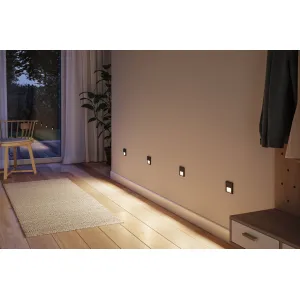 Seinavalgusti järgimisfunktsiooniga 1W 80lm 230V 2700K must matt TSARO