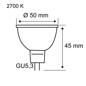 12 V Standard LED Reflector Maxiflood GU5,3 200lm 3W 2700K Soft opal