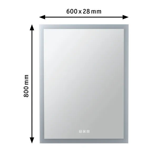 Veidrodinis LED apšvietimas Mirra IP44 1600 lm 22W reguliuojamas