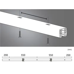 URail Rail 1,5m 230V signal white