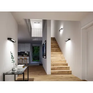 Bathroom LED Wall light IP44 2700K 1600lm 230V 18W dimmable black LUCILLE
