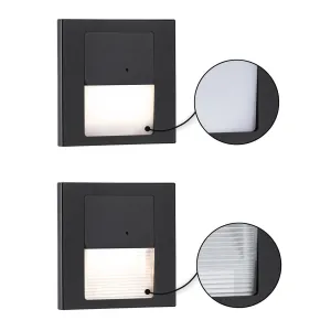 Seinavalgusti järgimisfunktsiooniga 1W 80lm 230V 2700K must matt TSARO