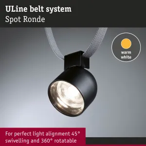 ULine LED-kohtvalgusti Ronde 405 lm 7W 85 mm 3000K must