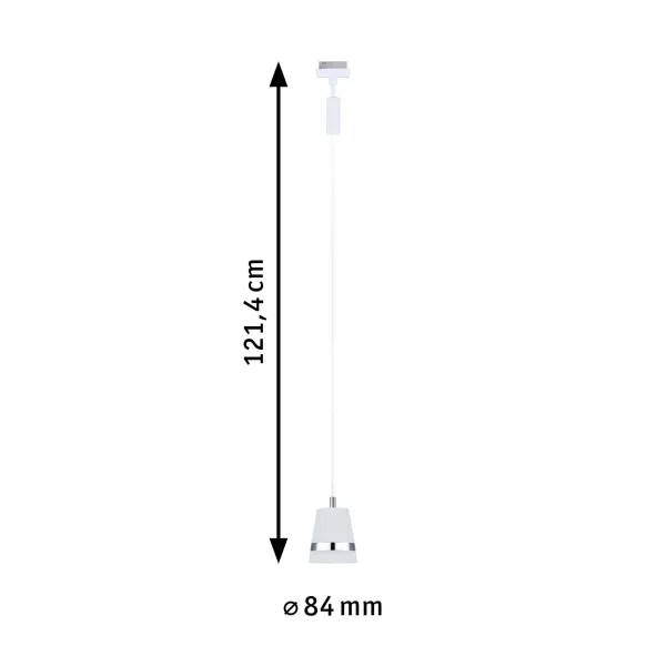 URail rippvalgusti GU10 kuni 10W hämardatav 230V Signal valge CONE