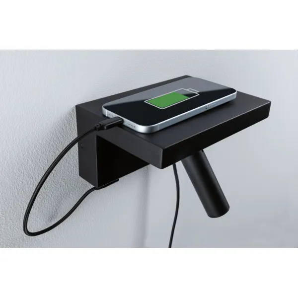 LED Wall luminaire Jerik USB C 2,4W dimmable Matt black