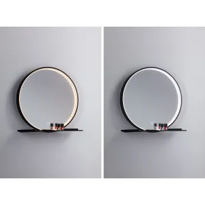 LED mirror Miro IP44 160lm 10,5W Mirror/Black matt