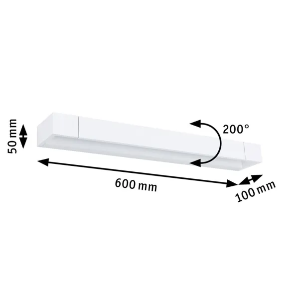 Bathroom LED Wall light IP44 2700K 1600lm 230V 18W dimmable White LUCILLE