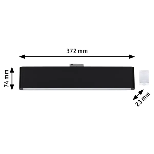 URail siinivalgusti 3-astmeline hämardatav 850 lm 9,5 W 230 V must matt CERIS