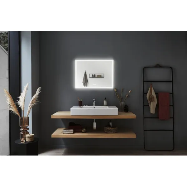 Apšviestas LED veidrodis Mirra IP44 1600 lm 22 W su reguliuojamu ryškumu