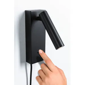 Wall luminaire Hulda USB C 2,5W dimmable Black matt