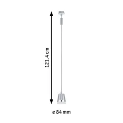 URail ripplamp GU10 maks. 10W hämardatav 230V mattkroom CONE