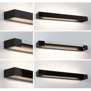 Bathroom LED Wall light IP44 2700K 1600lm 230V 18W dimmable black LUCILLE