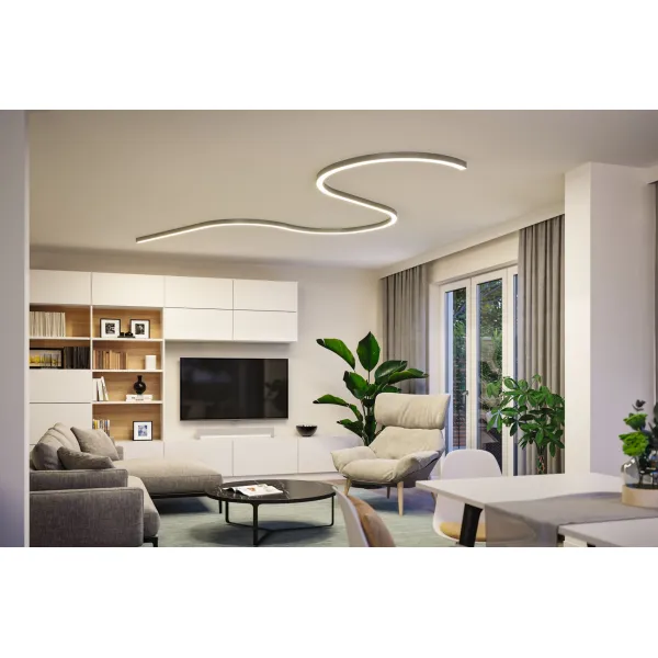 Light Channel 90 ° matt chrome curve