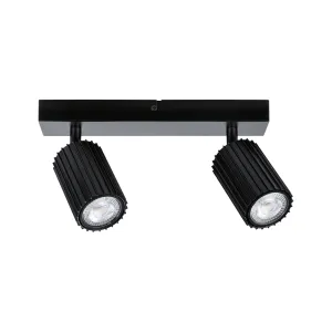 Spotlight GU10 2x10W Black LIRENA