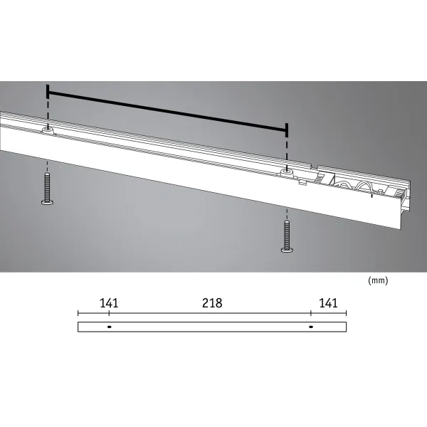 Light Channel 0,5m matt chrome