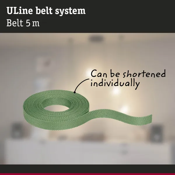 ULine vöö 5–10 m Dacron tekstiil vask roheline