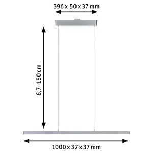 Ripplamp 1800 lm 41 W 2700 K 230 V mattkroom Lento