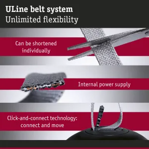 ULine vöö 5–10 m Dacron Tekstiil Vask Must