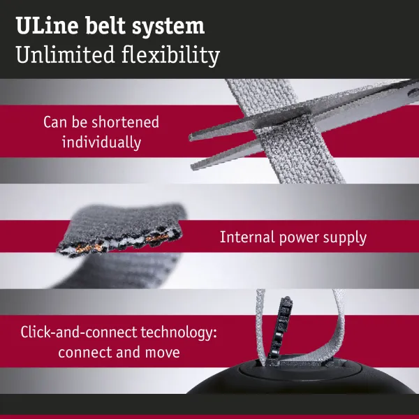 ULine vöö 5–10 m Dacron Tekstiil Vask Must