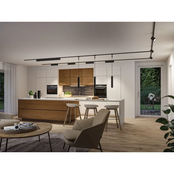 URail siinivalgusti 3-astmeline hämardatav 1050 lm 10 W 230 V must matt ZELOS