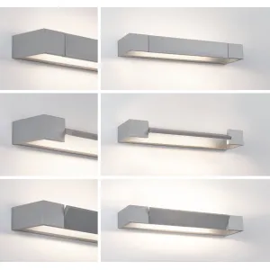 Kylpyhuoneen LED-seinävalaisin IP44 2700K 1000 lm 230V 11W himmennettävä mattapintainen alumiini LUCILLE