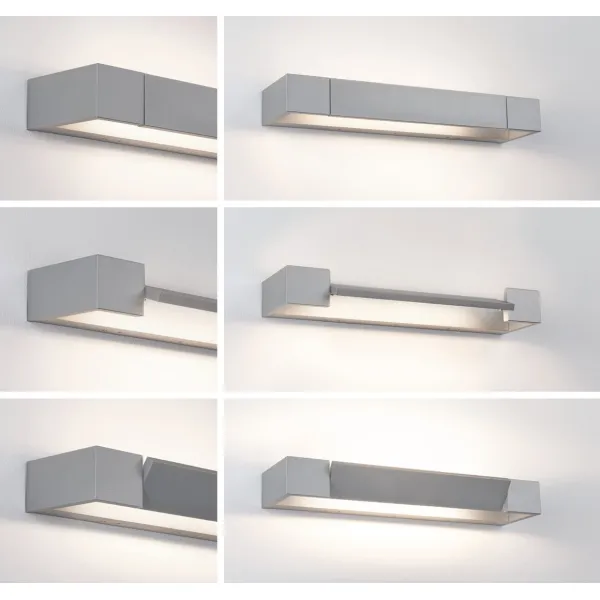 Kylpyhuoneen LED-seinävalaisin IP44 2700K 1000 lm 230V 11W himmennettävä mattapintainen alumiini LUCILLE