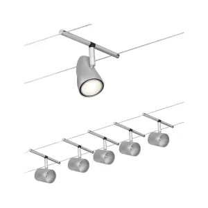 Cable lighting system GU5,3 max. 5x10W chrome matt Cup