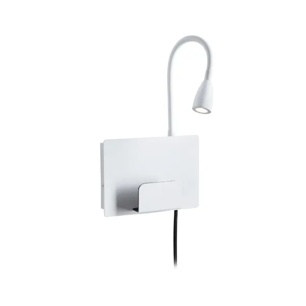 LED Wall luminaire Halina USB C 2,4W White matt