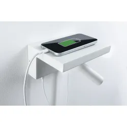 LED Wall luminaire Jerik USB C 2,4W dimmable Matt white