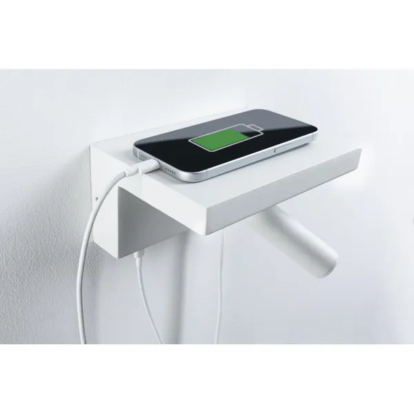 LED Wall luminaire Jerik USB C 2,4W dimmable Matt white