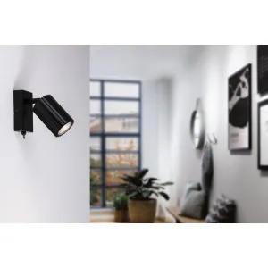 Wall spotlight GU10 10W Black LIRENA