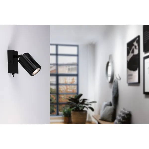 Wall spotlight GU10 10W Black LIRENA