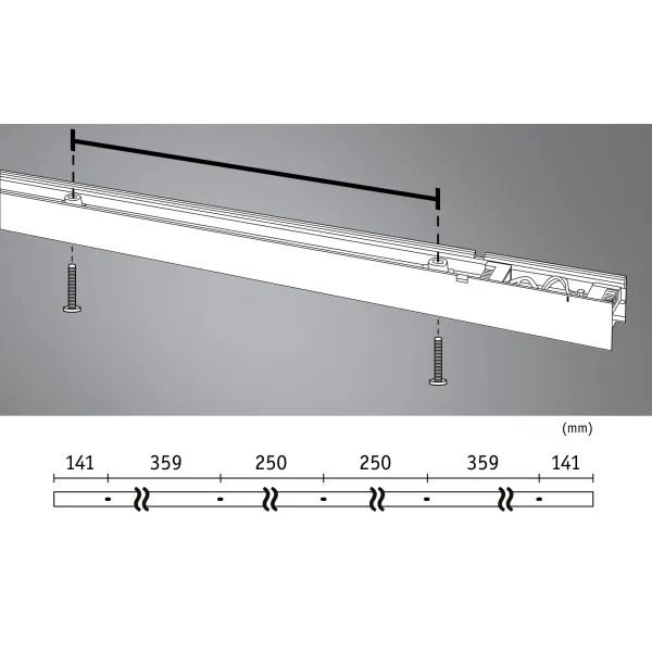 Light Channel 1,5m matt chrome