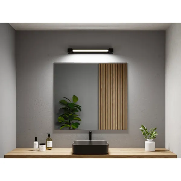 Bathroom LED Wall light IP44 2700K 1600lm 230V 18W dimmable black LUCILLE
