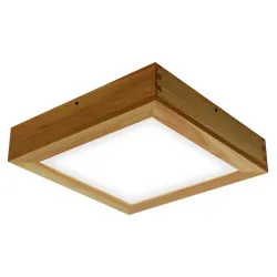 Paviršinis LED šviestuvas QUADRA WOODLINE 300x300 24W IP20 4000K 1430lm uosis