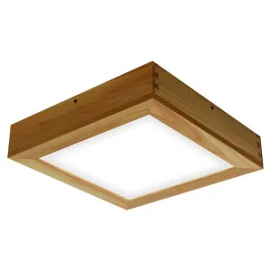 Pinnapealne LED laevalgusti QUADRA WOODLINE 300x300 24W IP20 4000K 1430lm saar
