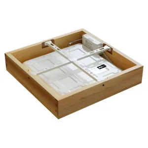 Pinnapealne LED laevalgusti QUADRA WOODLINE 300x300 24W IP20 4000K 1430lm saar