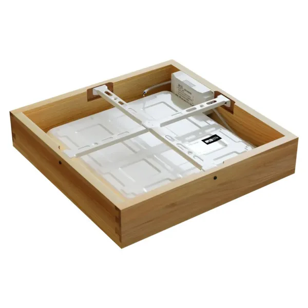 Pinnapealne LED laevalgusti QUADRA WOODLINE 300x300 24W IP20 4000K 1430lm saar